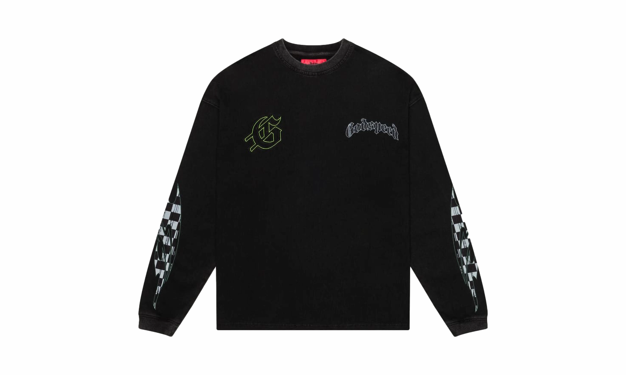 CrashOut LS T-Shirt "Black" Raw Linen Loose Thread