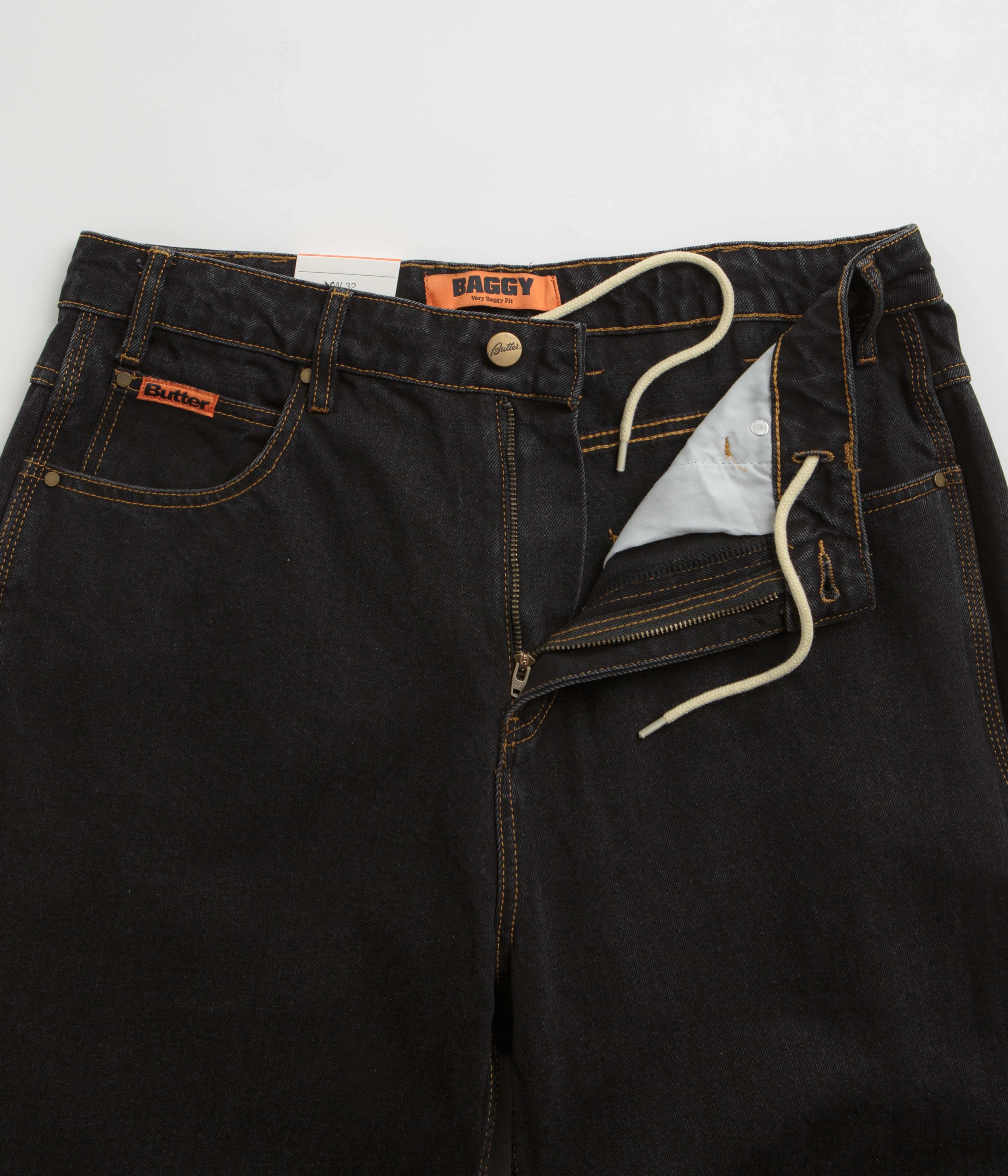 Butter Goods Baggy Jeans - Washed Black / Black Functional Ease