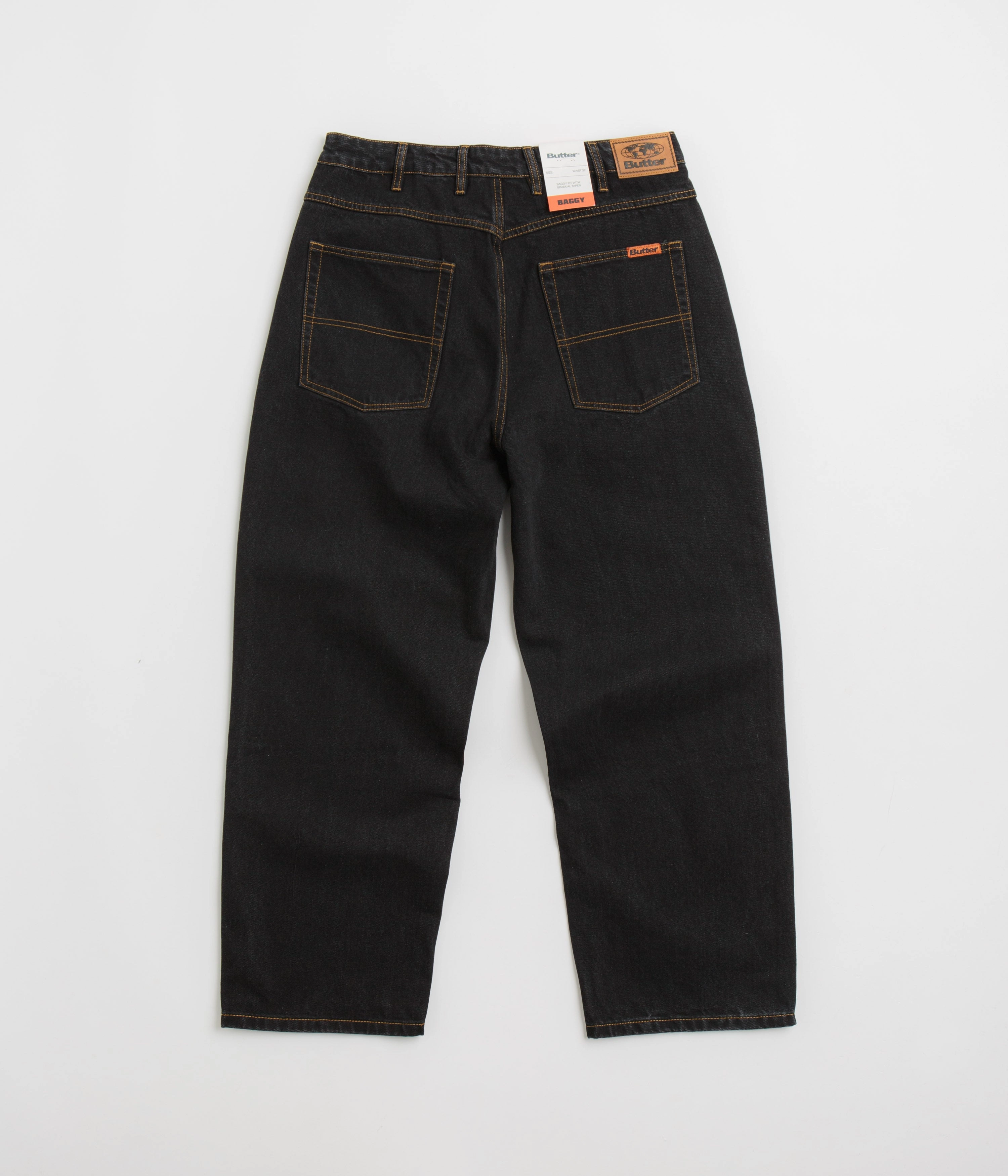 Butter Goods Baggy Jeans - Washed Black / Black BreathableMaterial