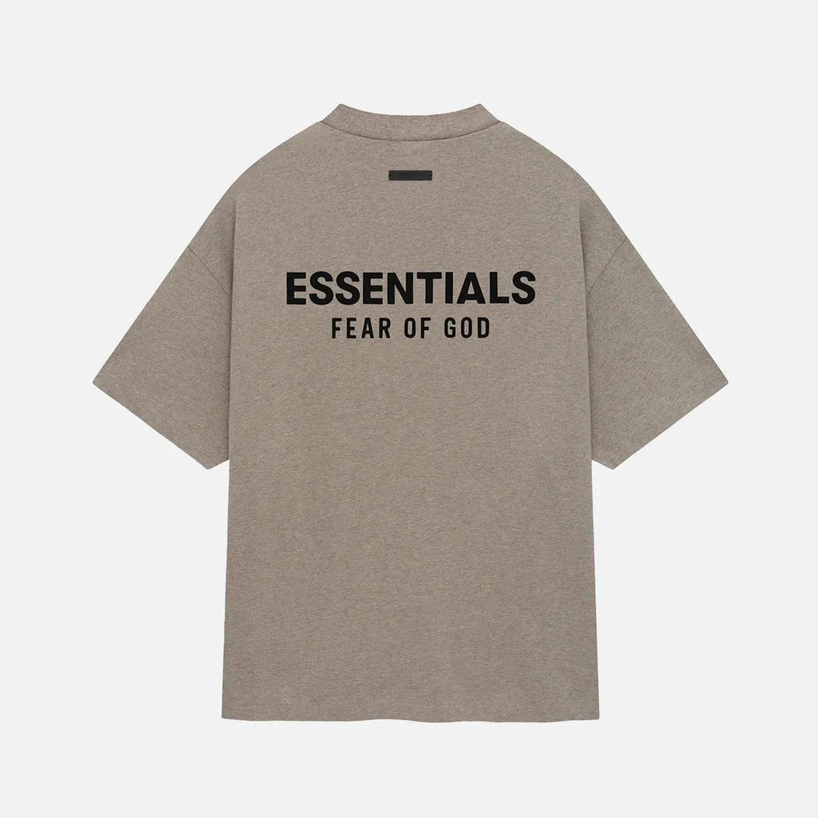 ESSENTIALS JERSEY CREWNECK T-SHIRT - HEATHER GREY Spark Glow