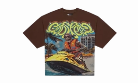 Wave Runner Tee "Brown Wash" QuickReleaseClosure Halo Glow