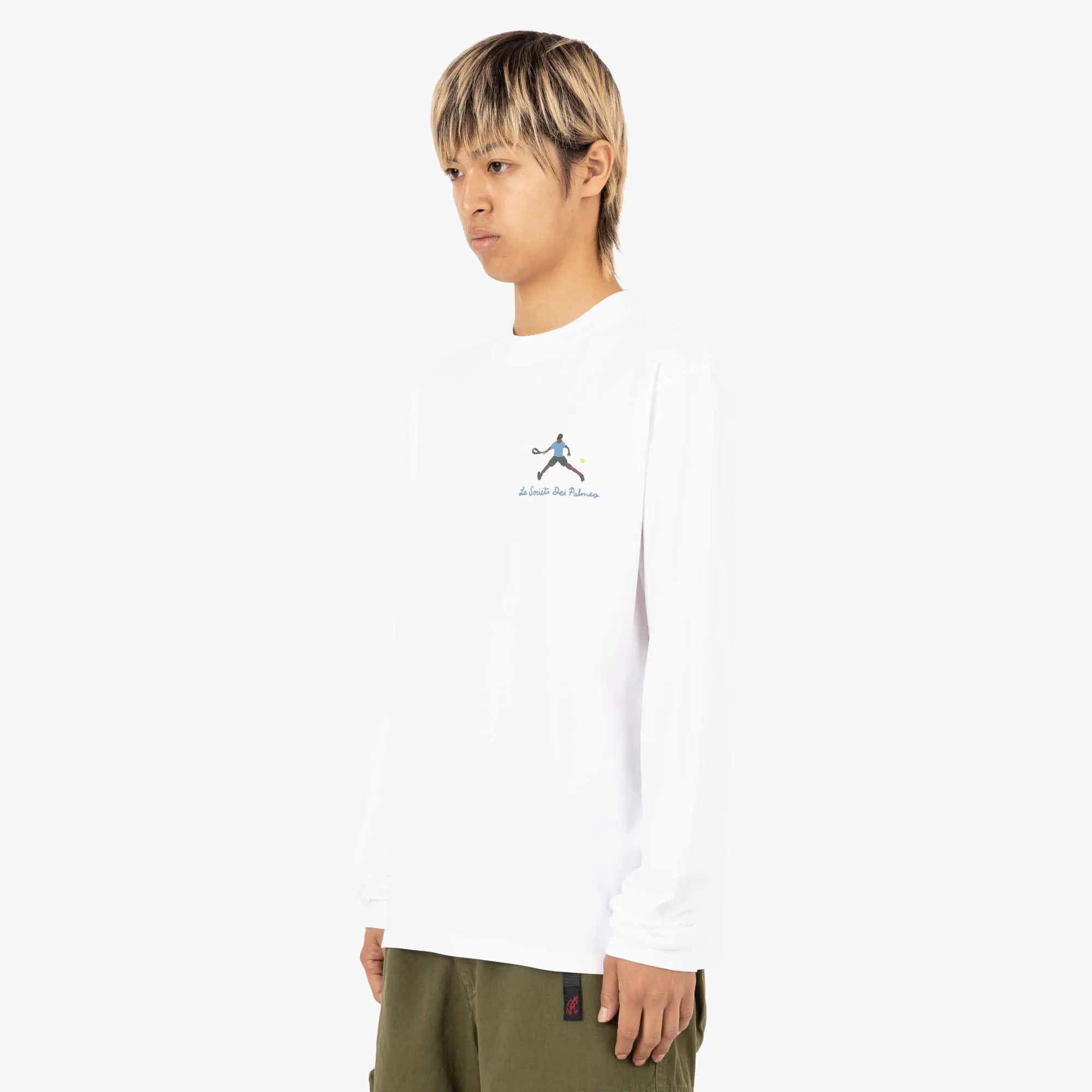 Palmes Societ? LS T-Shirt / White Presentation Stylish