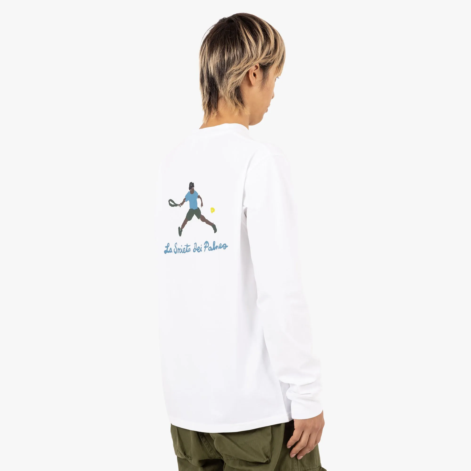 blouse silhouette Palmes Societ? LS T-Shirt / White