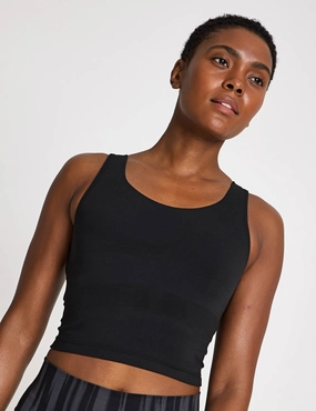 All Me Medium Support Bra Tank Top - Black Tactical Compact