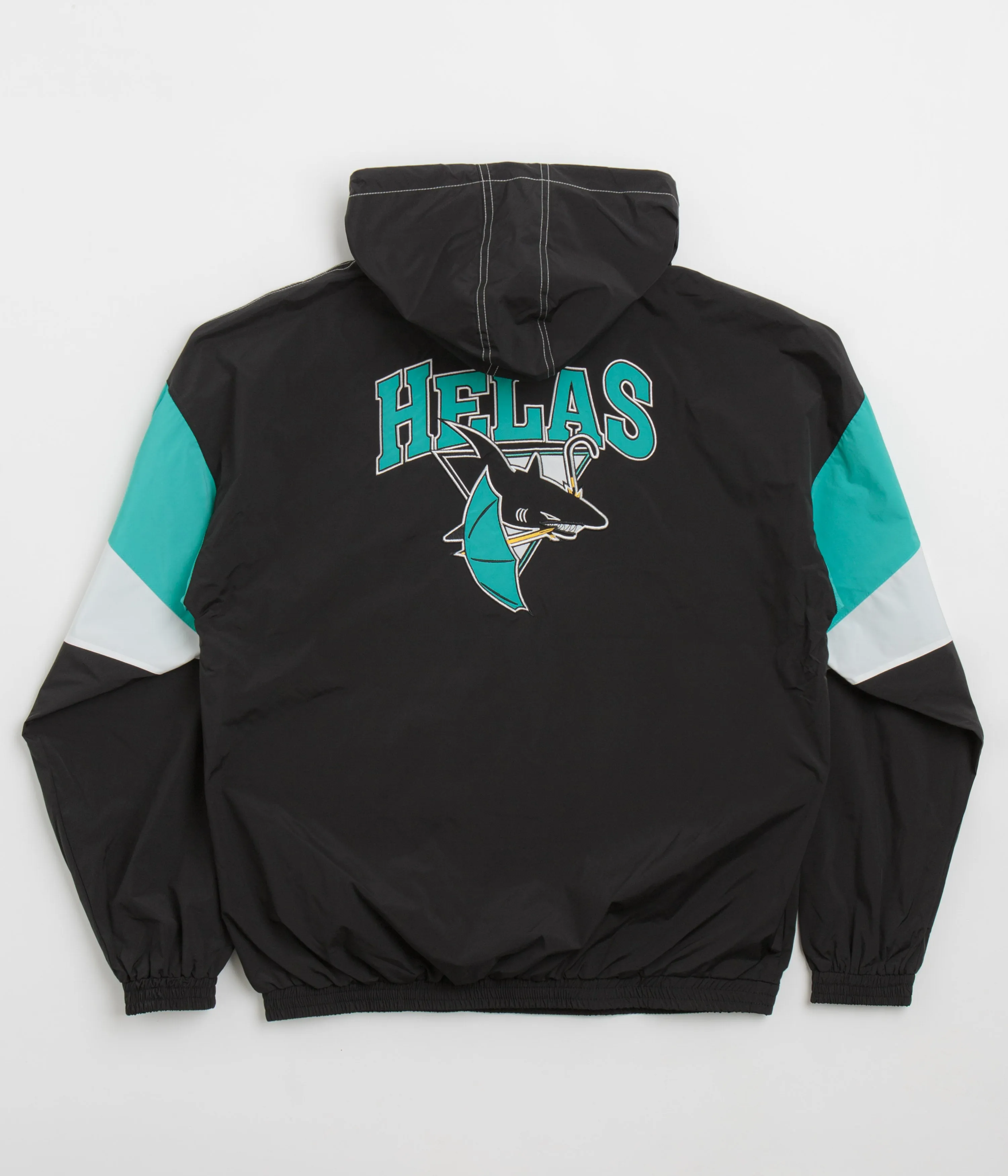 Helas Requins Quarter Zip Jacket - Black Ribbed Cuffs Thermal Insulation