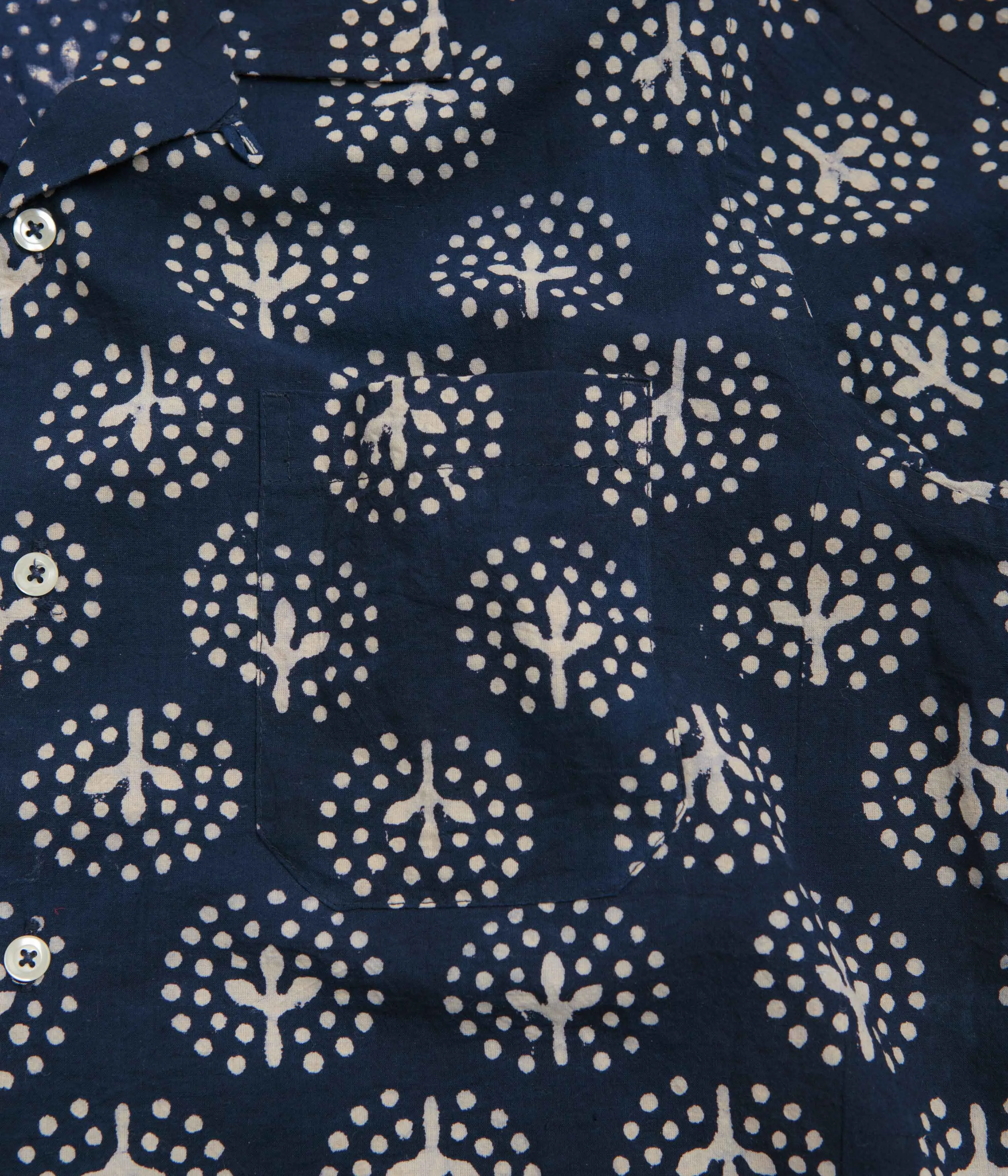 Universal Works Road Shirt - Navy / Magic Circle Comfort First Fit