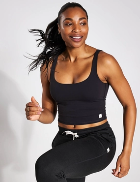 Daily Crop - Black Medium thermal fabric