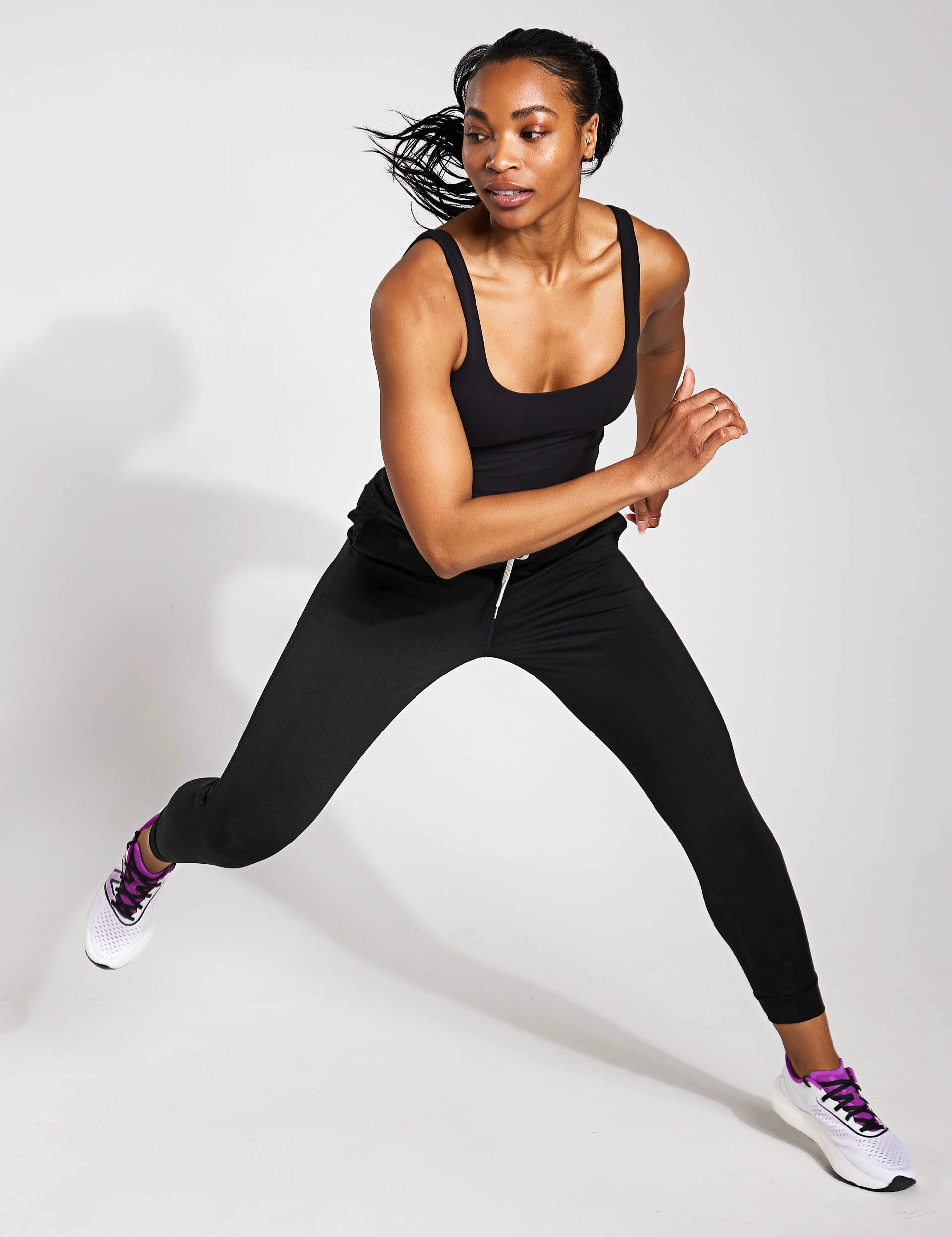 Knee support Non-Chafing Edge Daily Crop - Black