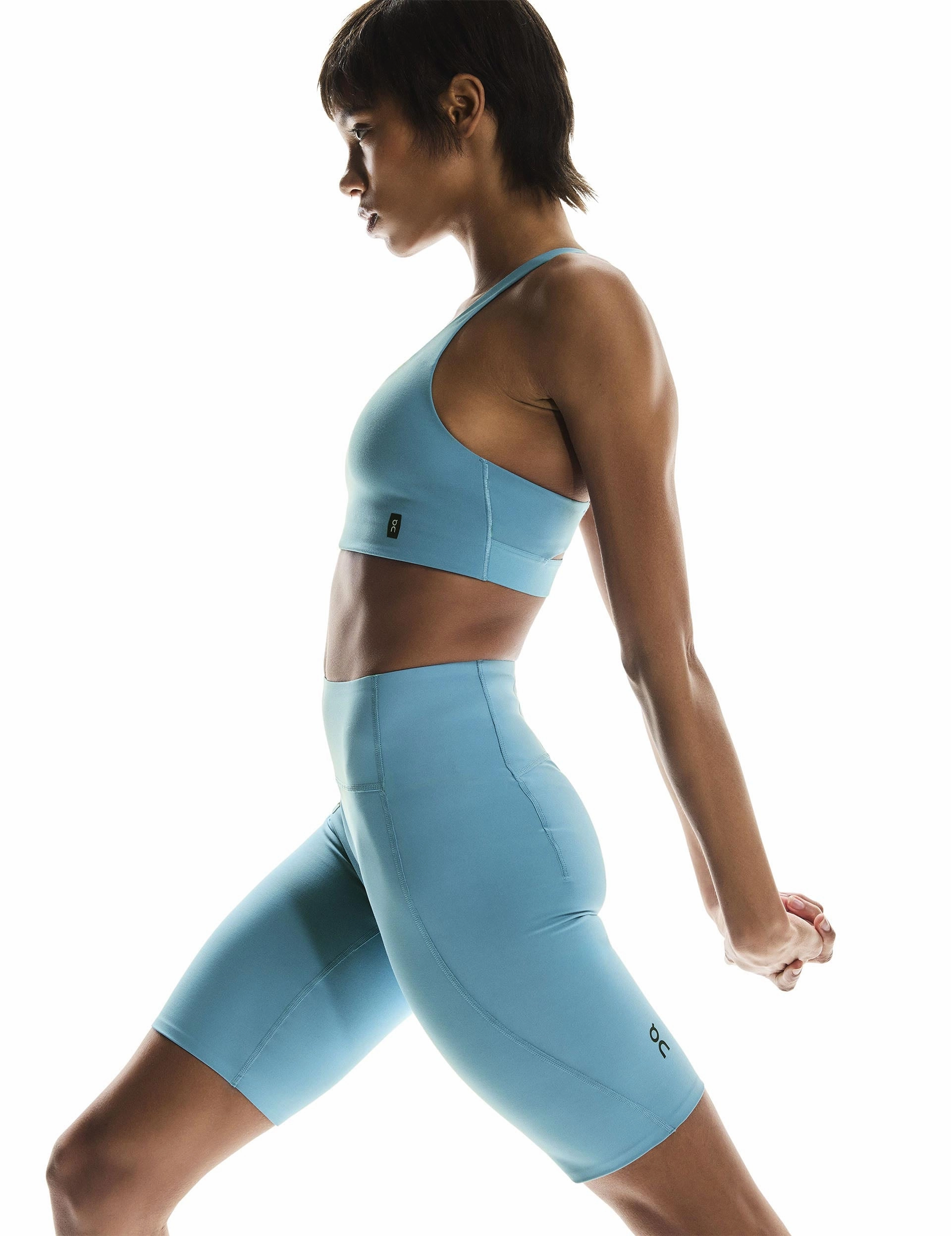Zipped seams White activewear Studio Bra - Niagara