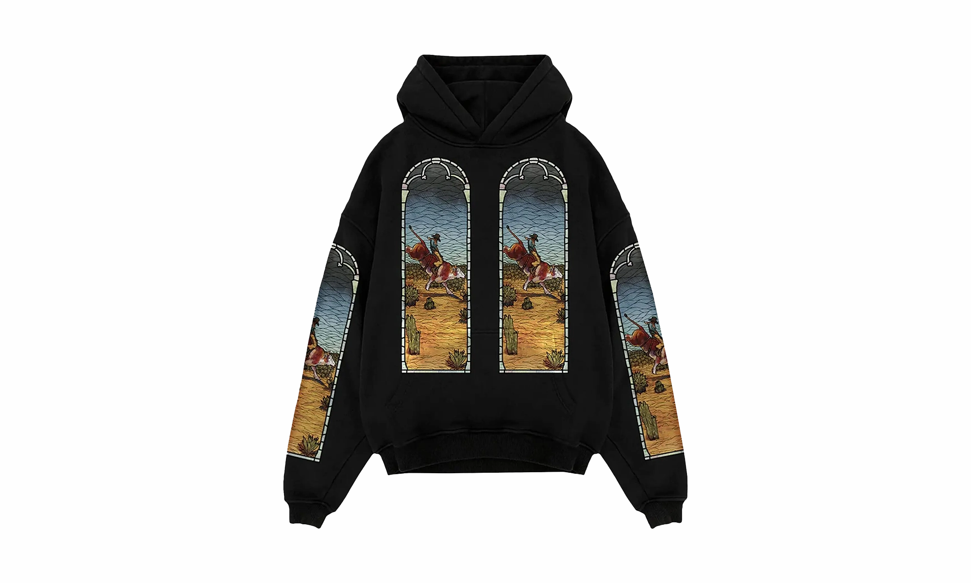 Who Decides War X EST GStained Glass Hoodie Black "BLACK"