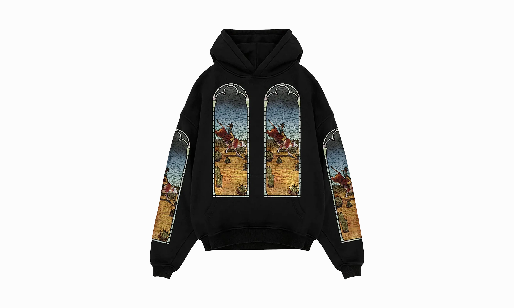 Who Decides War X EST GStained Glass Hoodie Black "BLACK"