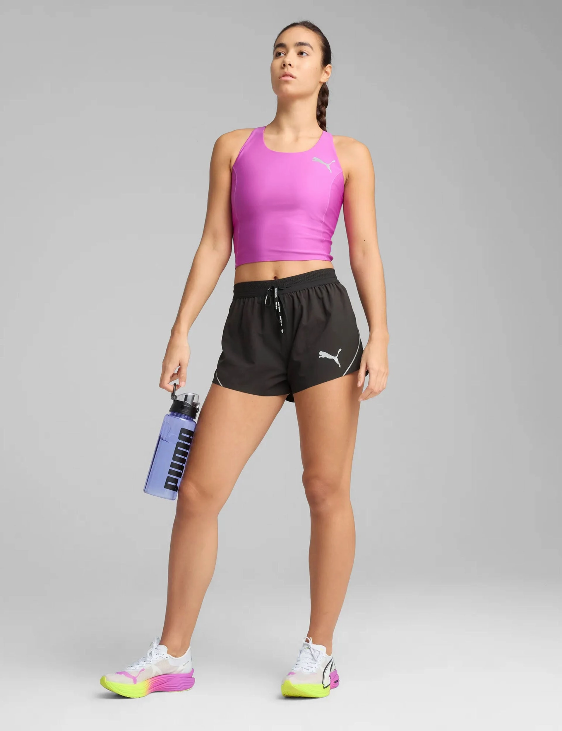 Workout Ready Fabric mesh panels Raceday Ultraform Crop Top - Wild Berry