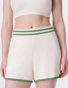 Off Court Knitted Short - Lily White hoodie Anti Static Finish