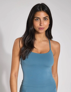 Fresh Style Stay Dry Willa Strappy Tank - Wave