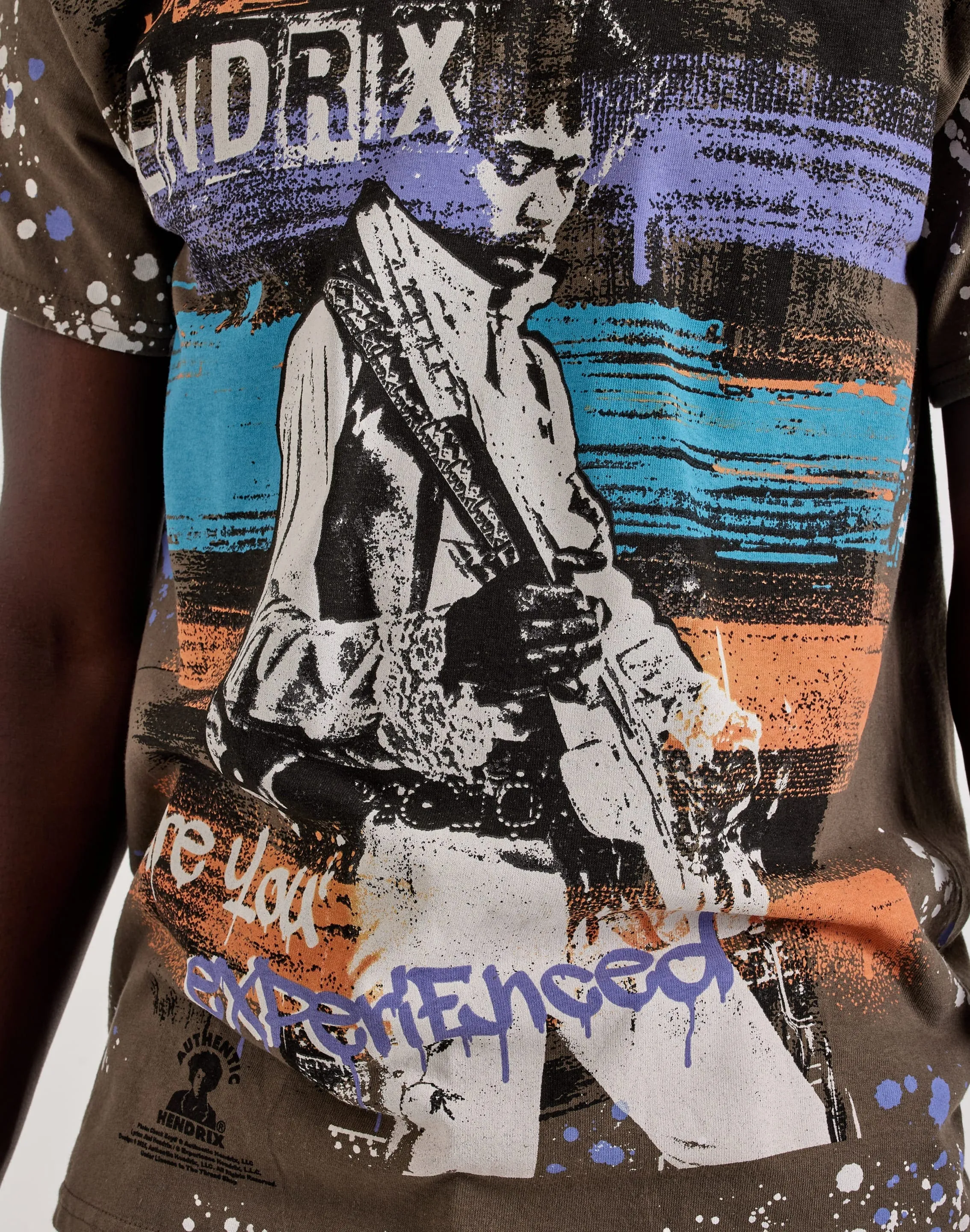 Breathable Material Liquid Blue Jimi Hendrix Havok Tee