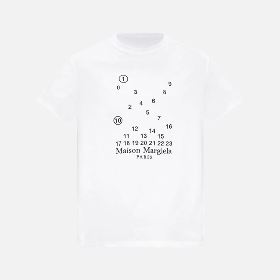 Classic Mode NUMBERS LOGO TEE - WHITE