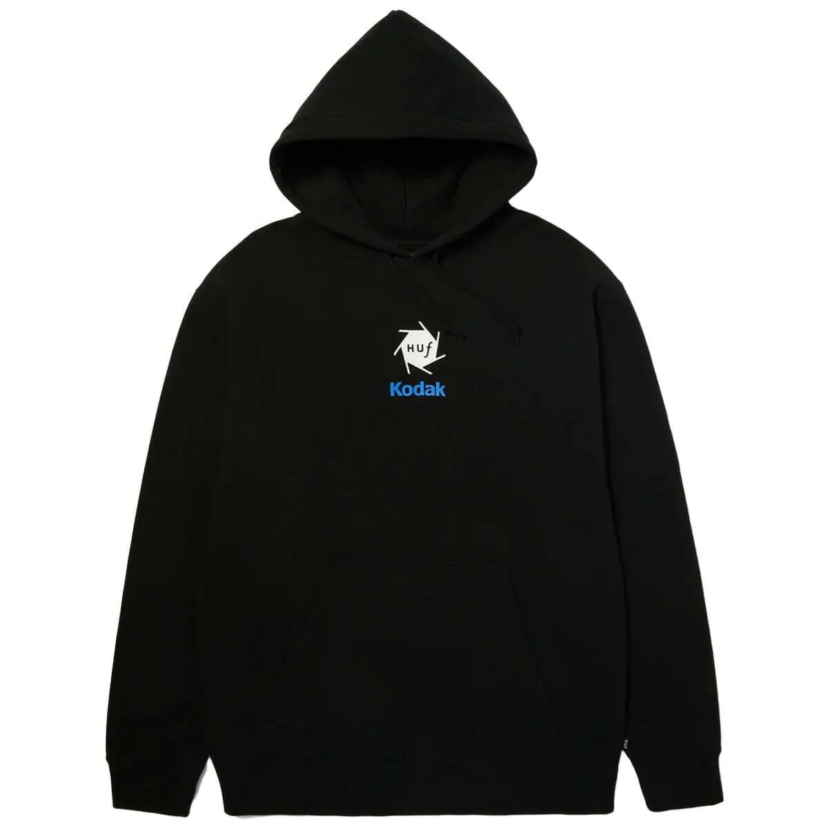Garment Dyed Finish Reinforced Edges Huf - Kodak Invention Hoodie Black