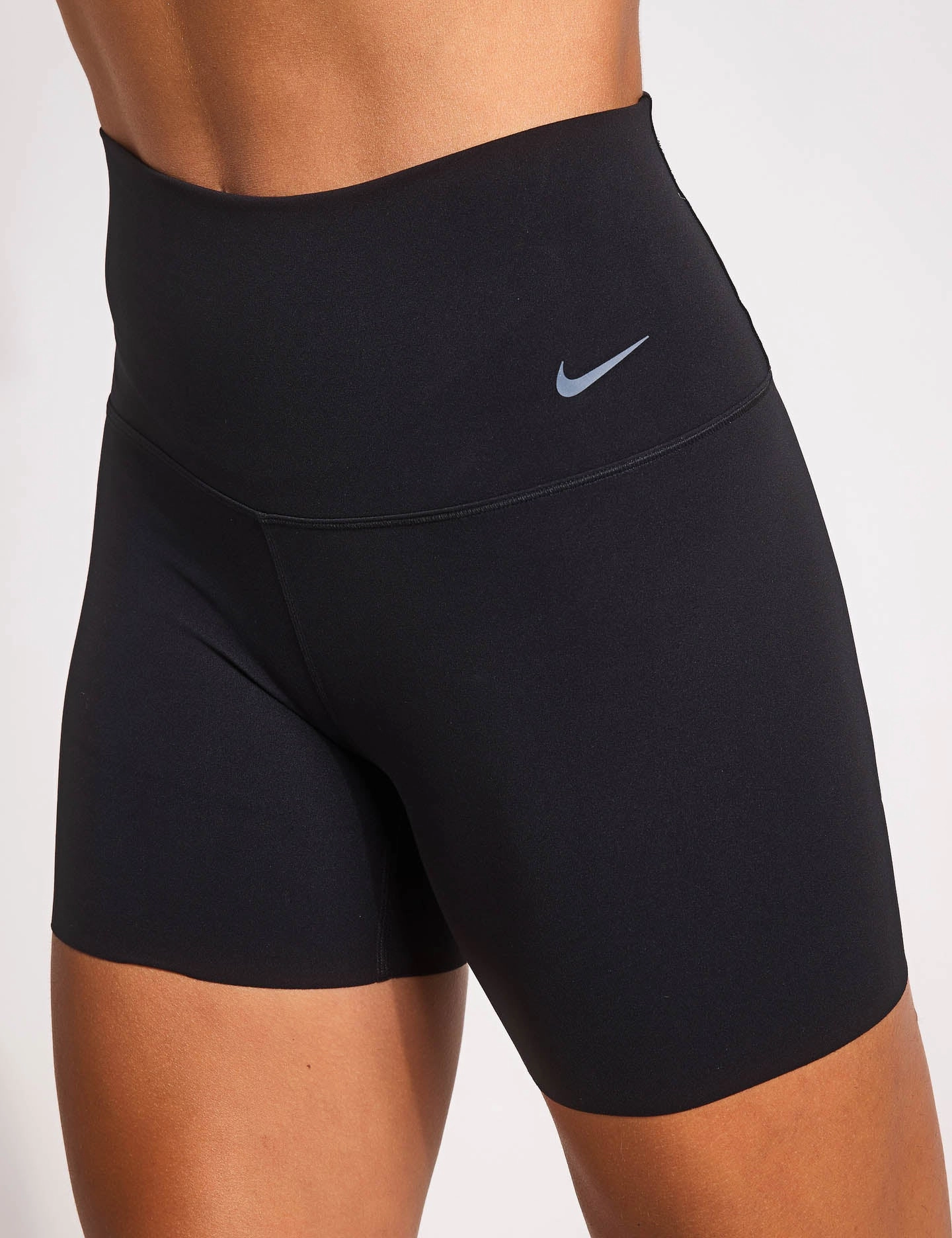 Secure Zipper Closure Move Friendly Zenvy High Waisted 5" Biker Shorts - Black