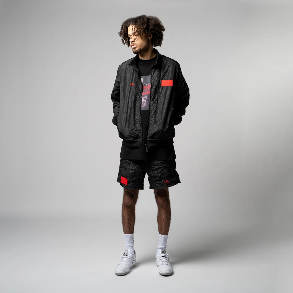 424 Nylon Jacket - Black Hint Mesh Backed Hood