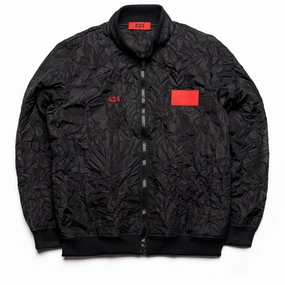 Stylish Insulation half-zip 424 Nylon Jacket - Black