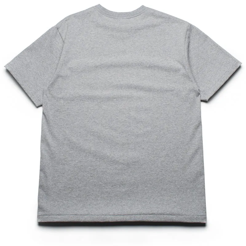 A Bathing Ape Fans Scarf Pattern Ape Head Tee - Grey Embroidered Details