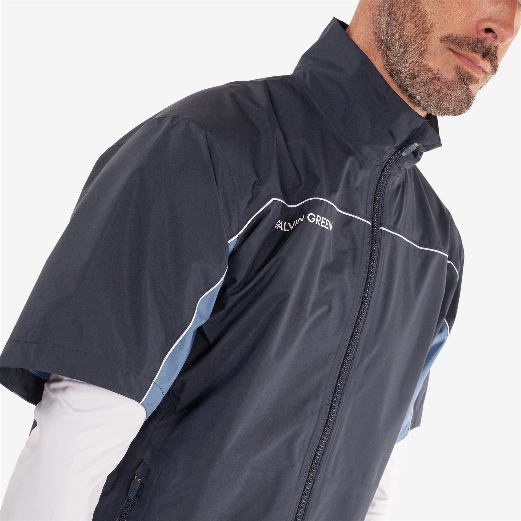 Air PERTEX SS Waterproof Jacket Navy/Moonlight Blue suitable for winter sports snag resistant