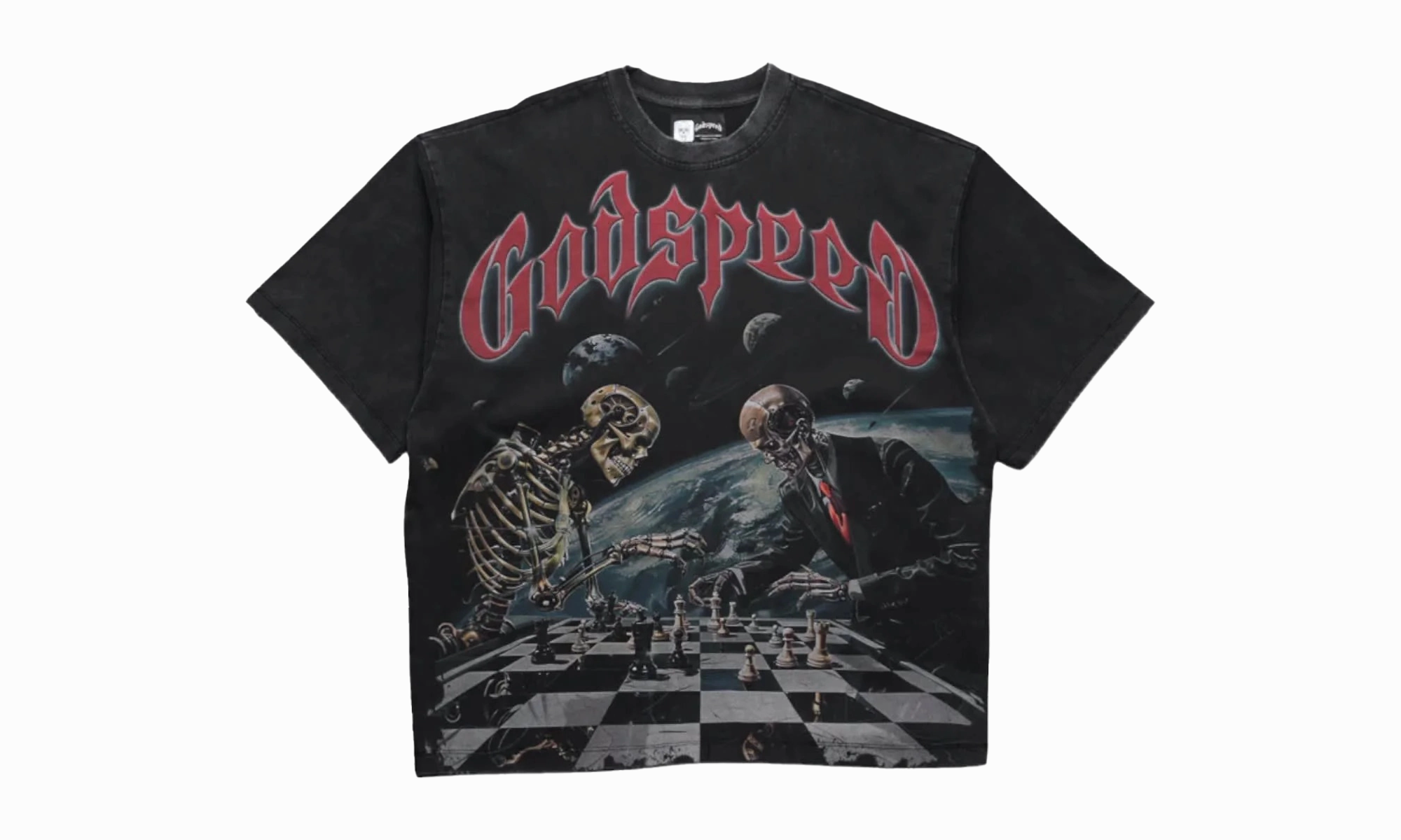 Checkmate T-Shirt "Black Wash" Halo Glow