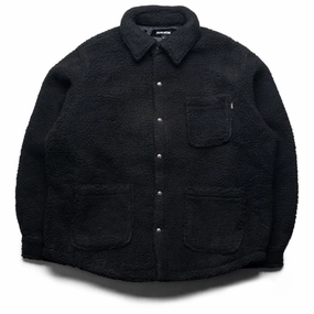 DualVentilation Zippers Fucking Awesome Pile Fleece Overshirt - Black
