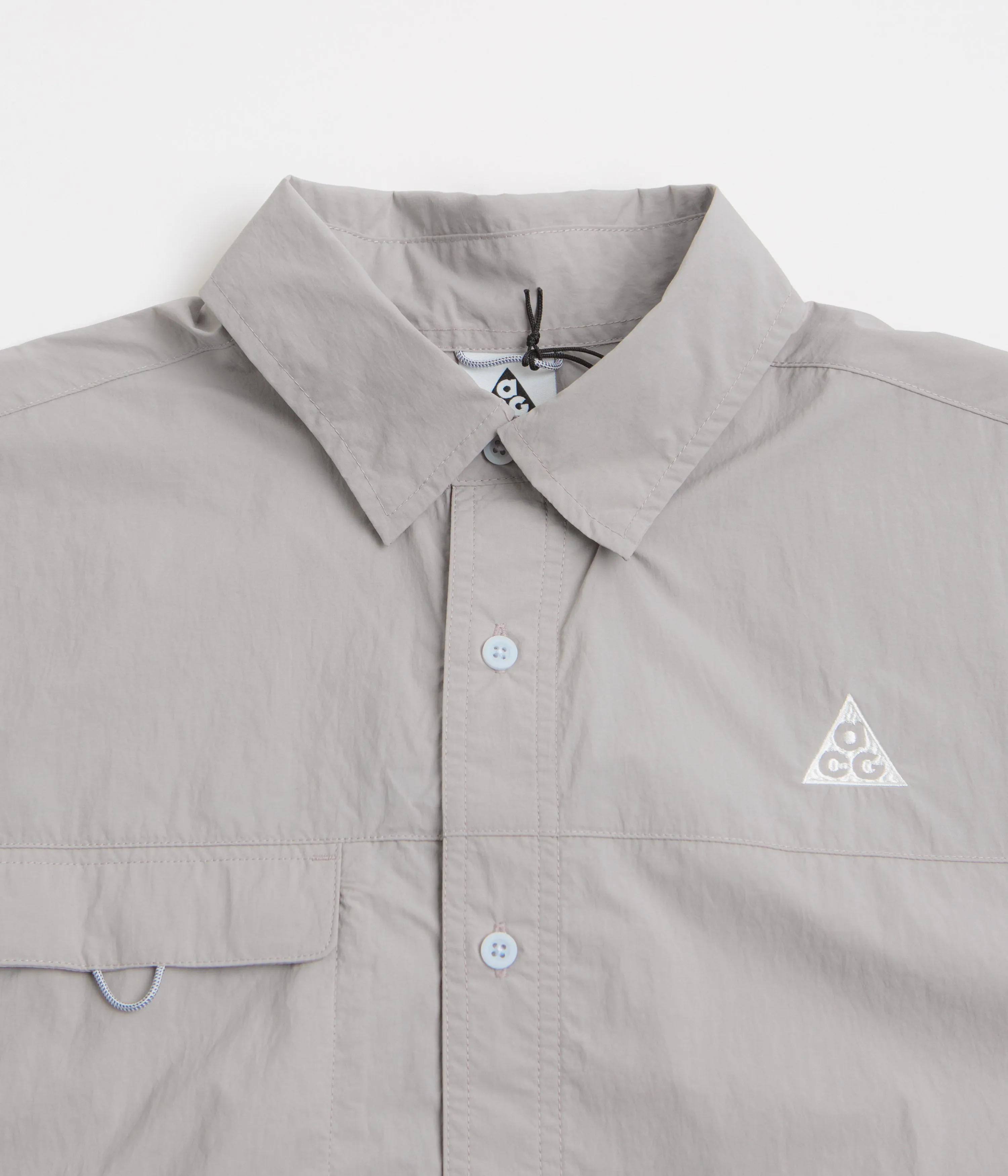 Nike ACG Orb Weaver Short Sleeve Shirt - College Grey / Football Grey / Summit White Anti Odor Treatment Geometric Shape