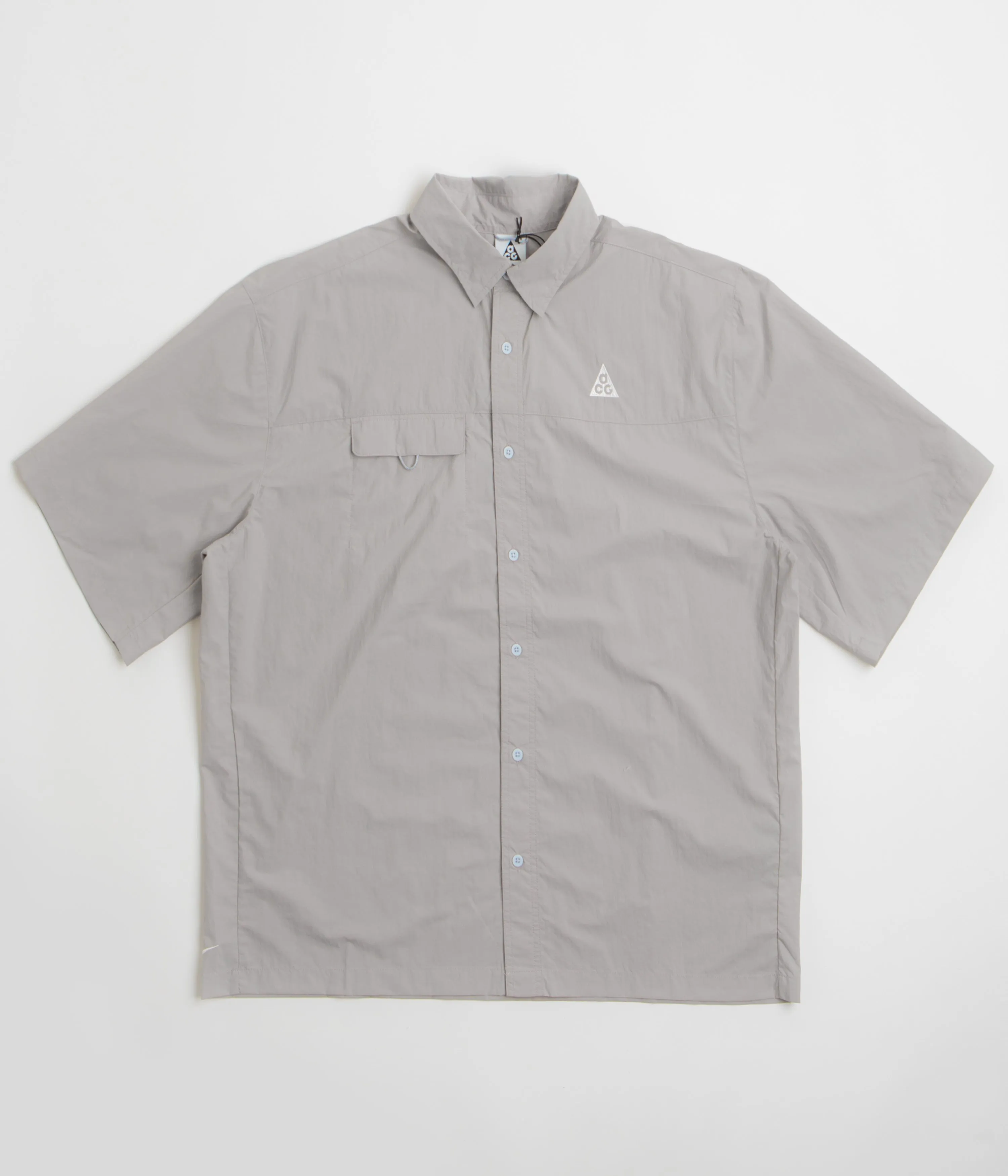 Brushed Inner Lining Casual Elegance Nike ACG Orb Weaver Short Sleeve Shirt - College Grey / Football Grey / Summit White