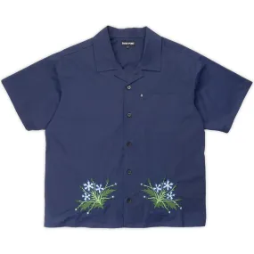 Wrinkle-Resistant PASS~PORT Bloom Casual S/S Shirt - Navy