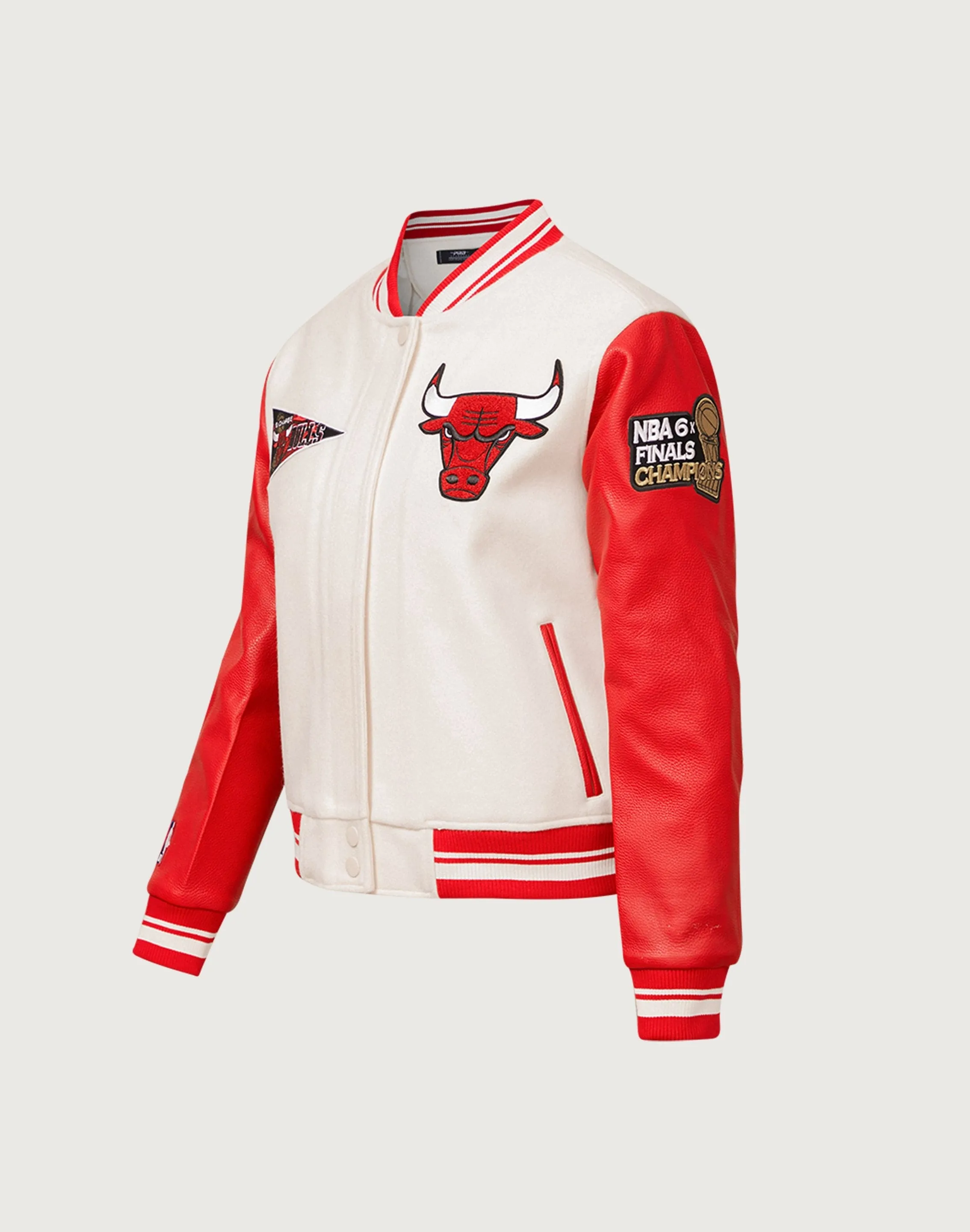 Pro Standard NBA Chicago Bulls Retro Classic Rib Wool Varsity Jacket Flex Fit