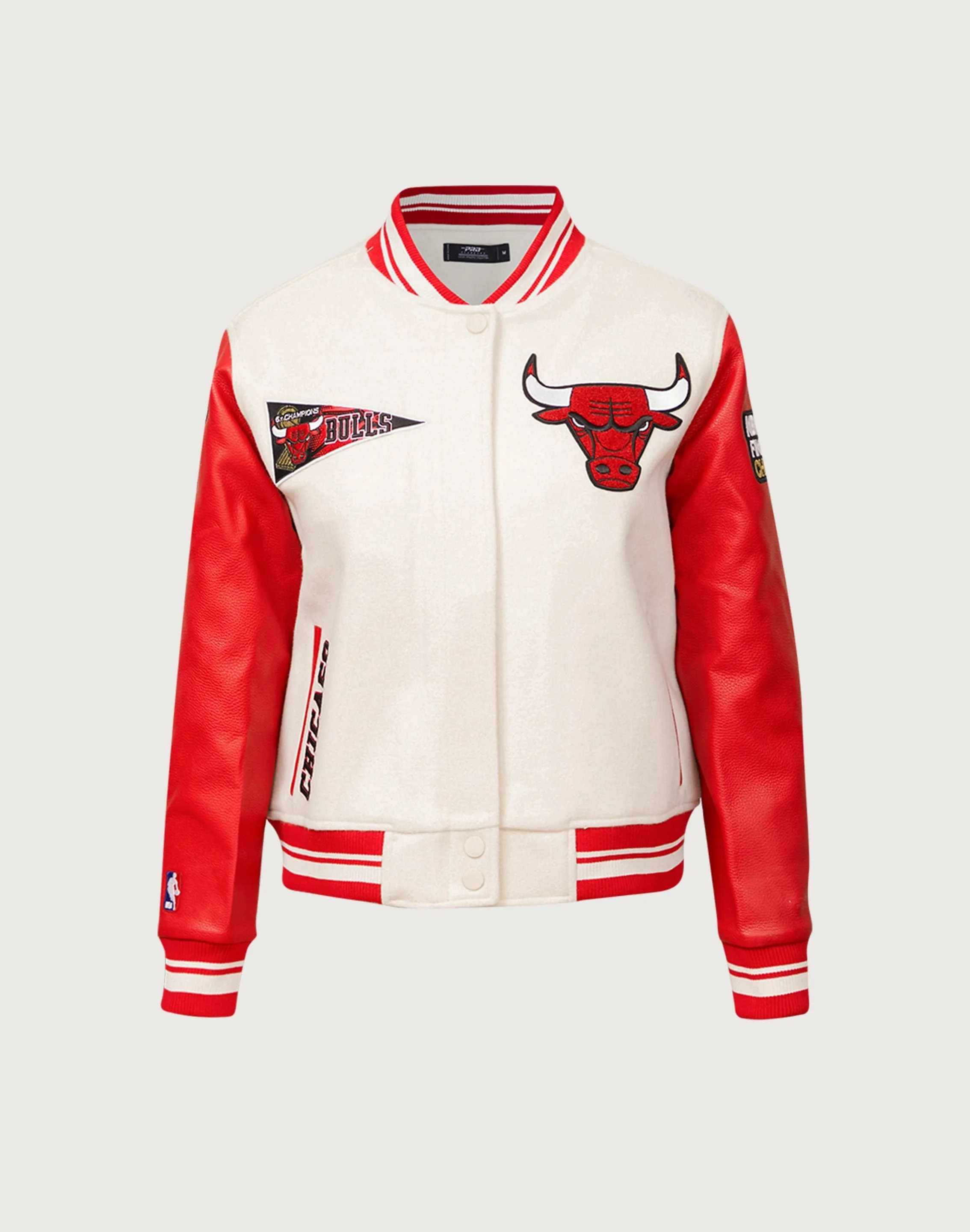 Pro Standard NBA Chicago Bulls Retro Classic Rib Wool Varsity Jacket WrinkleResistant Fabric