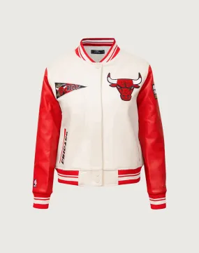 Pro Standard NBA Chicago Bulls Retro Classic Rib Wool Varsity Jacket WrinkleResistant Fabric