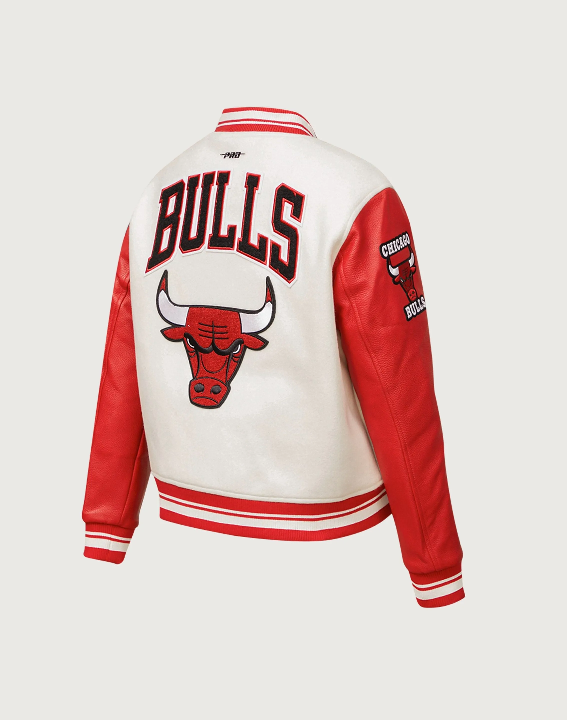 Pro Standard NBA Chicago Bulls Retro Classic Rib Wool Varsity Jacket AntiPillingFabric