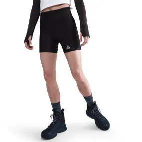 WMNS ACG DRI-FIT ADV MID-RISE 6" TREE FROG SHORTS - BLACK ElasticFree Cuffs Stretch Fabric