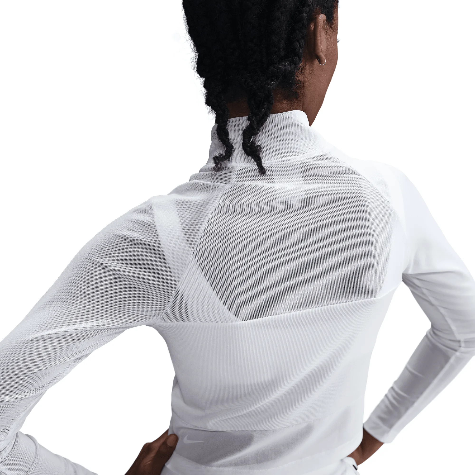 Car Cool WMNS KOBE DETAILS LS CROP TOP - WHITE