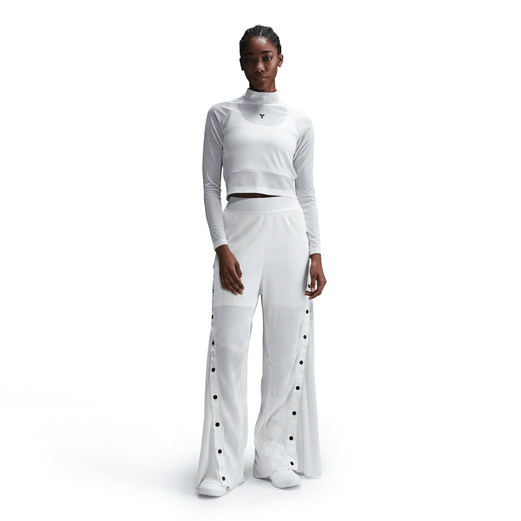 OdorControl Technology KnotFree Tailoring WMNS KOBE DETAILS LS CROP TOP - WHITE
