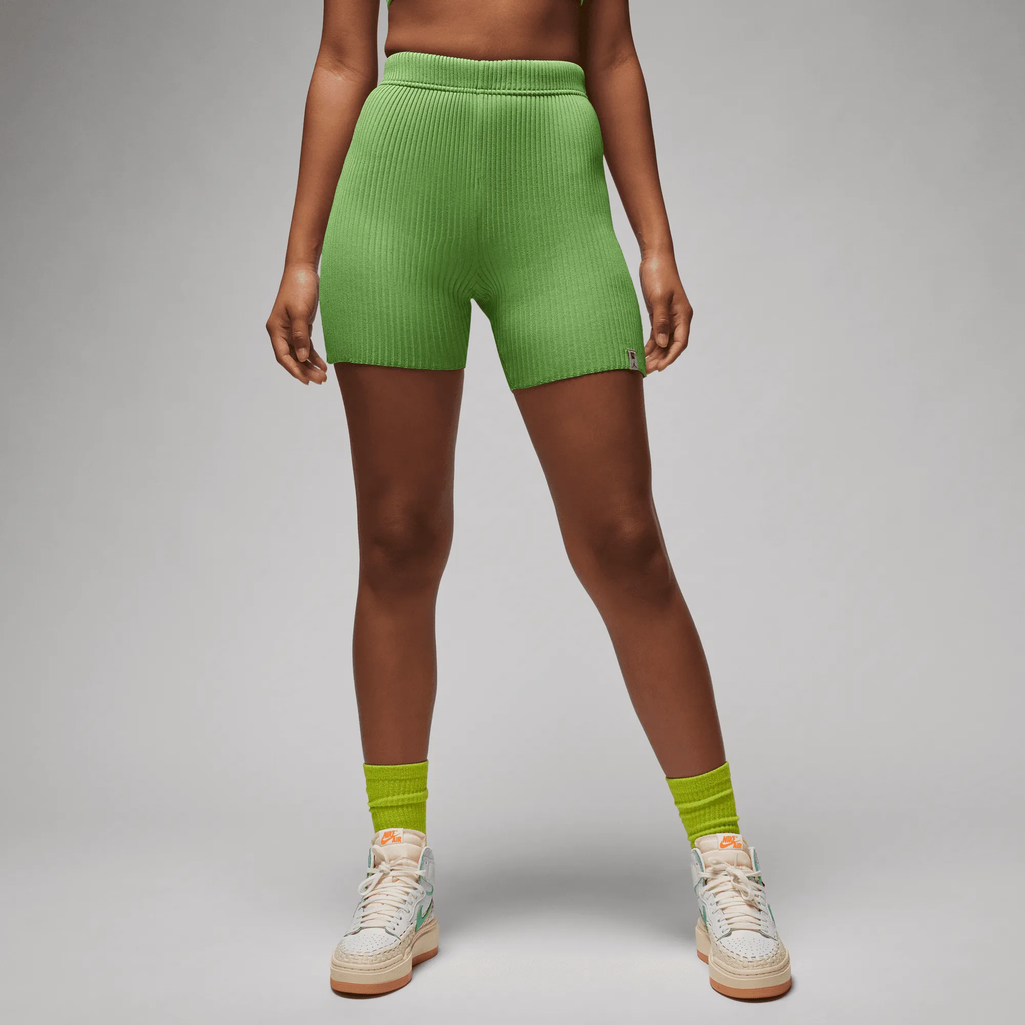 RecycledPolyester LightweightMaterial WMNS UNION X BEPHIES BEAUTY SUPPLY X JORDAN X UNION BIKE SHORTS - LIME ICE / COCNUT