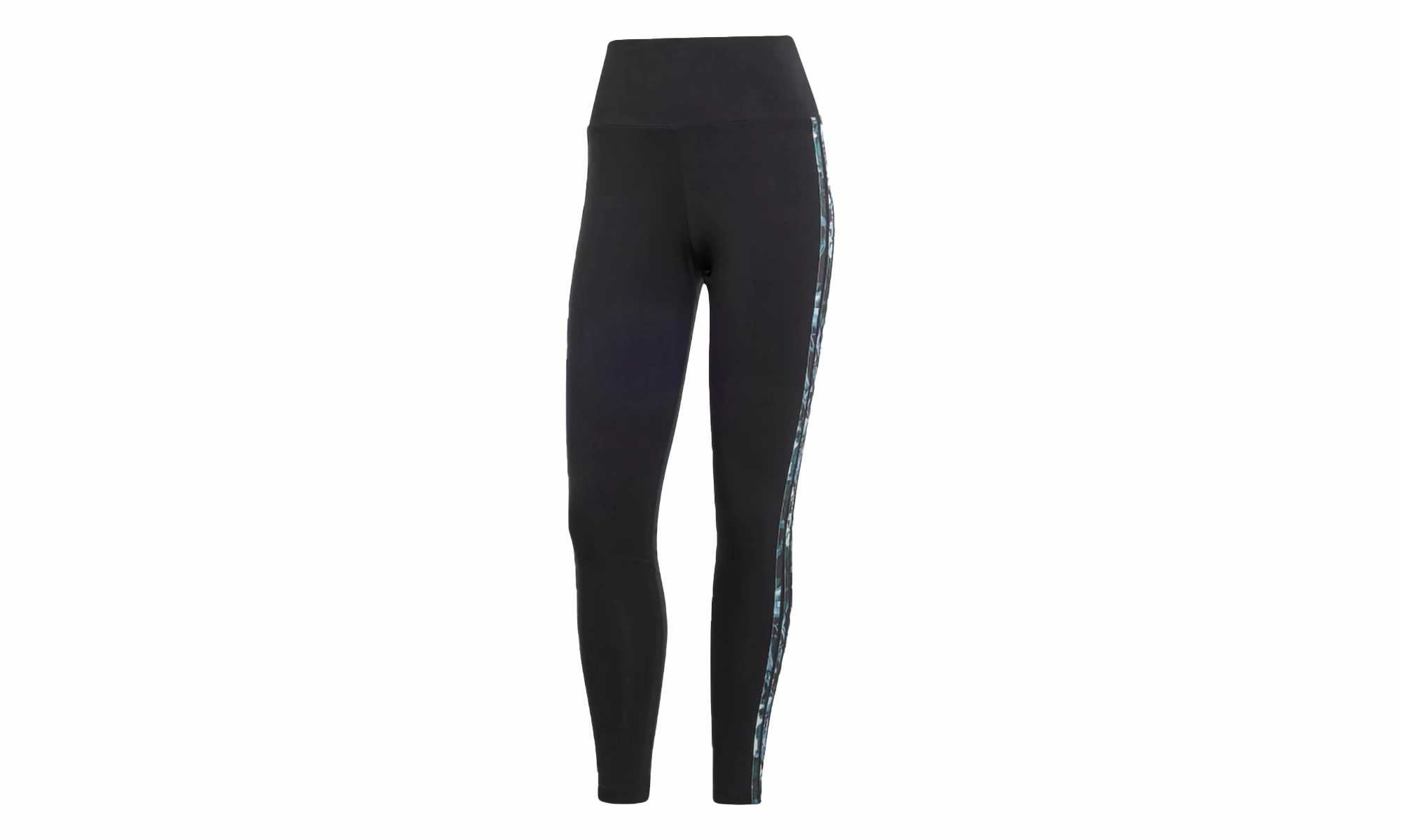 Wo 3 STRIPE FLORAL LEGGINGS "Black" FadeResistant Color