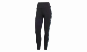 Breezy Fit Layered Paneling Wo 3 STRIPE FLORAL LEGGINGS "Black"