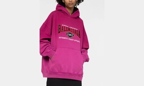 Women's Fuchsia Pink Authentic Medium Hoodie "Pink"