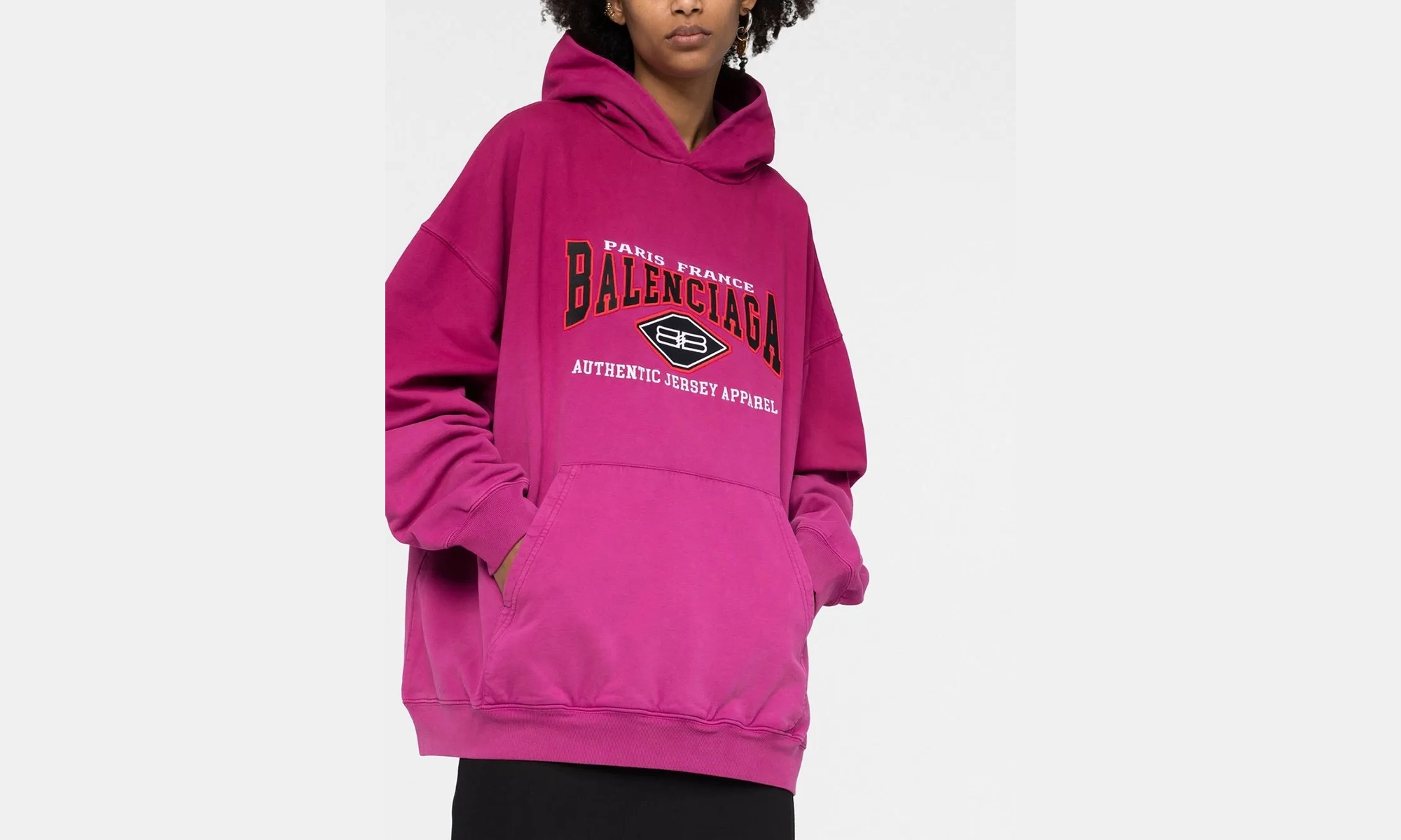 Women's Fuchsia Pink Authentic Medium Hoodie "Pink"