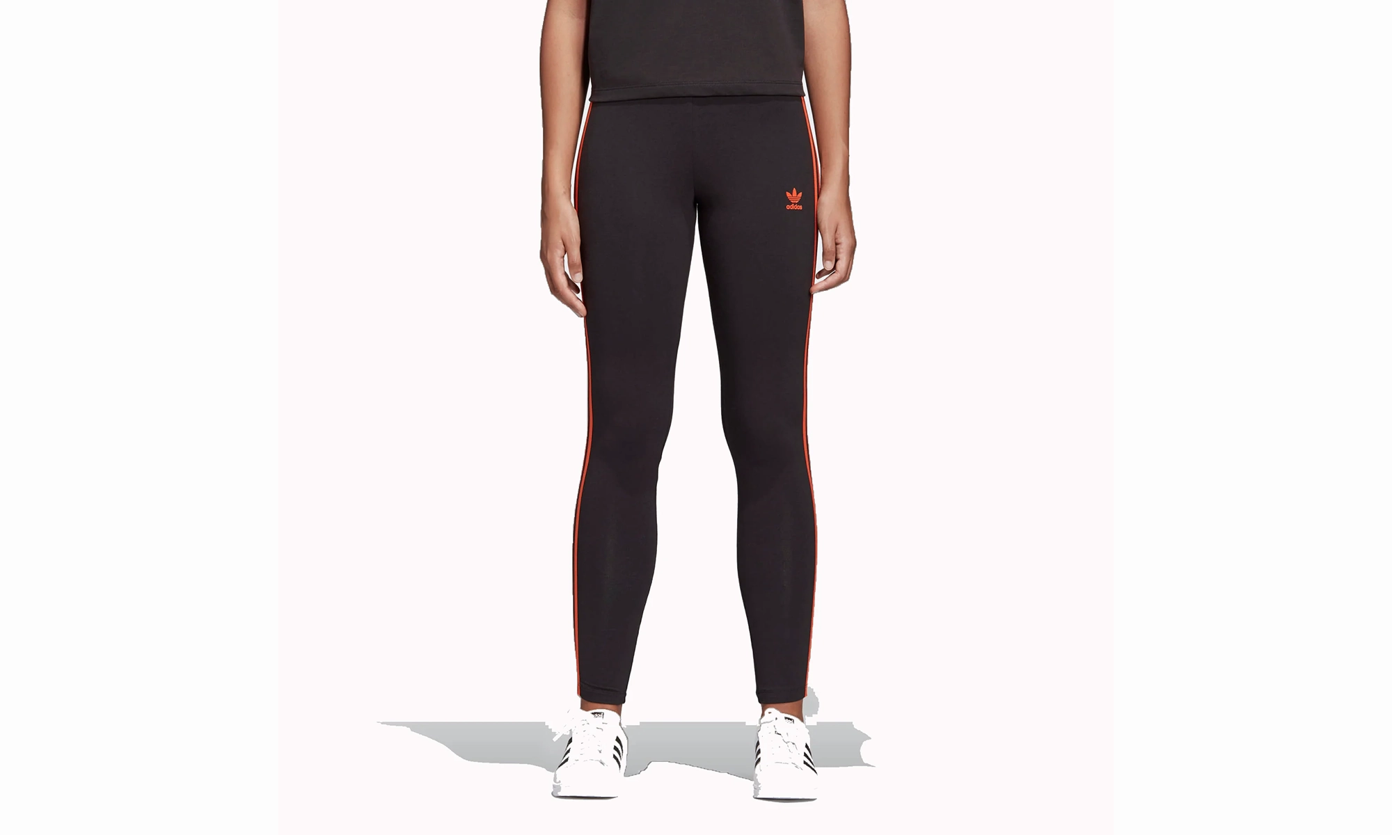 Womens Tennis Tights "Black / Craft Orange" Dense Fit