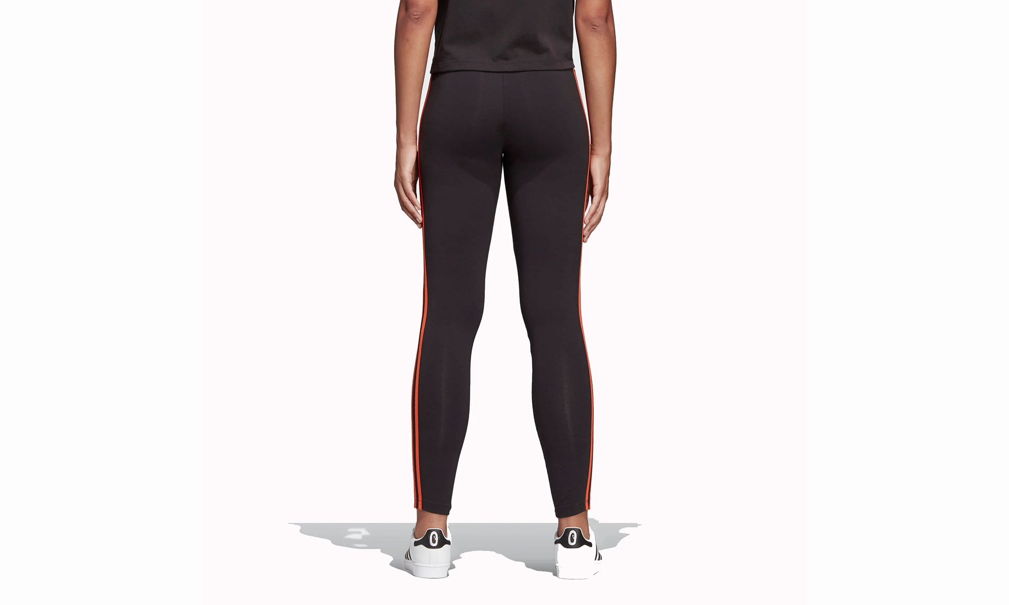 Womens Tennis Tights "Black / Craft Orange" FourWayStretchClothing CompactPackability