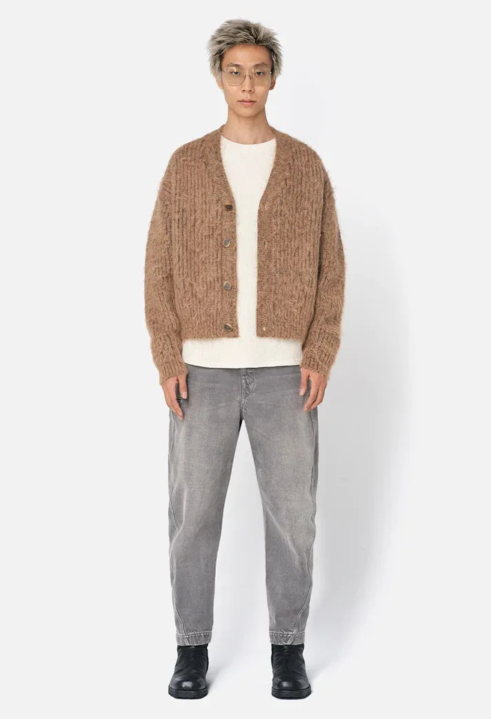 WOOL MOHAIR CARDIGAN - CAMEL Epic Glow Run Core