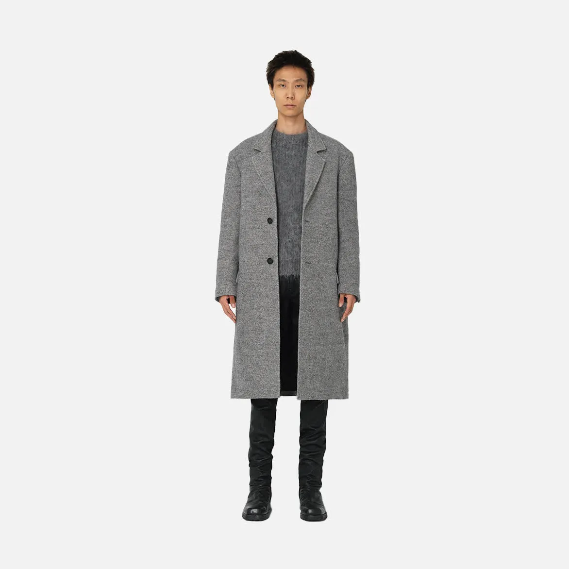 WOOL OVERCOAT - GREY Self Love Semi Formal