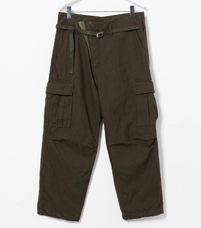 StainResistantFinish Chic Style Wool Cargo Pant (Olive)