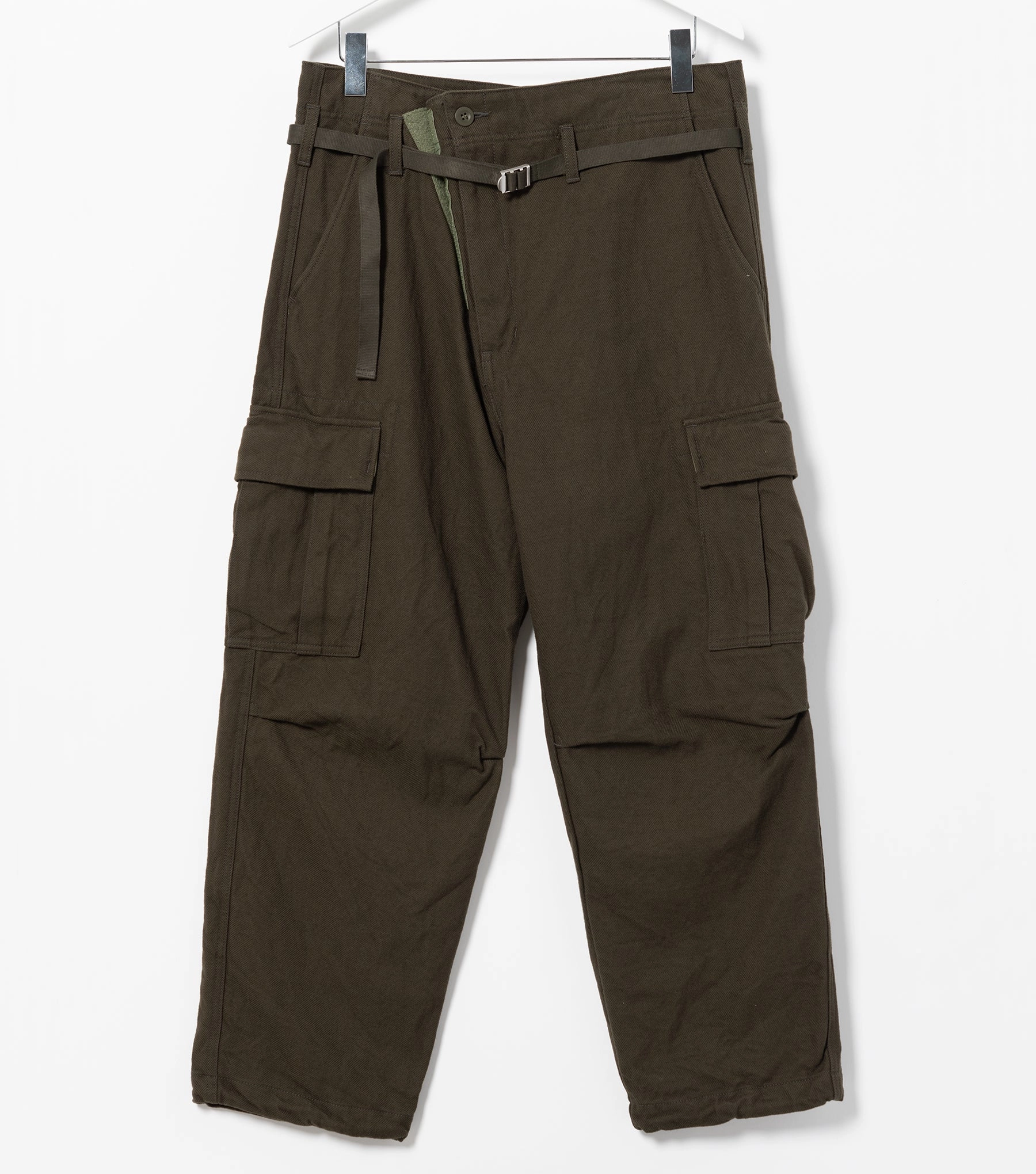 StainResistantFinish Chic Style Wool Cargo Pant (Olive)
