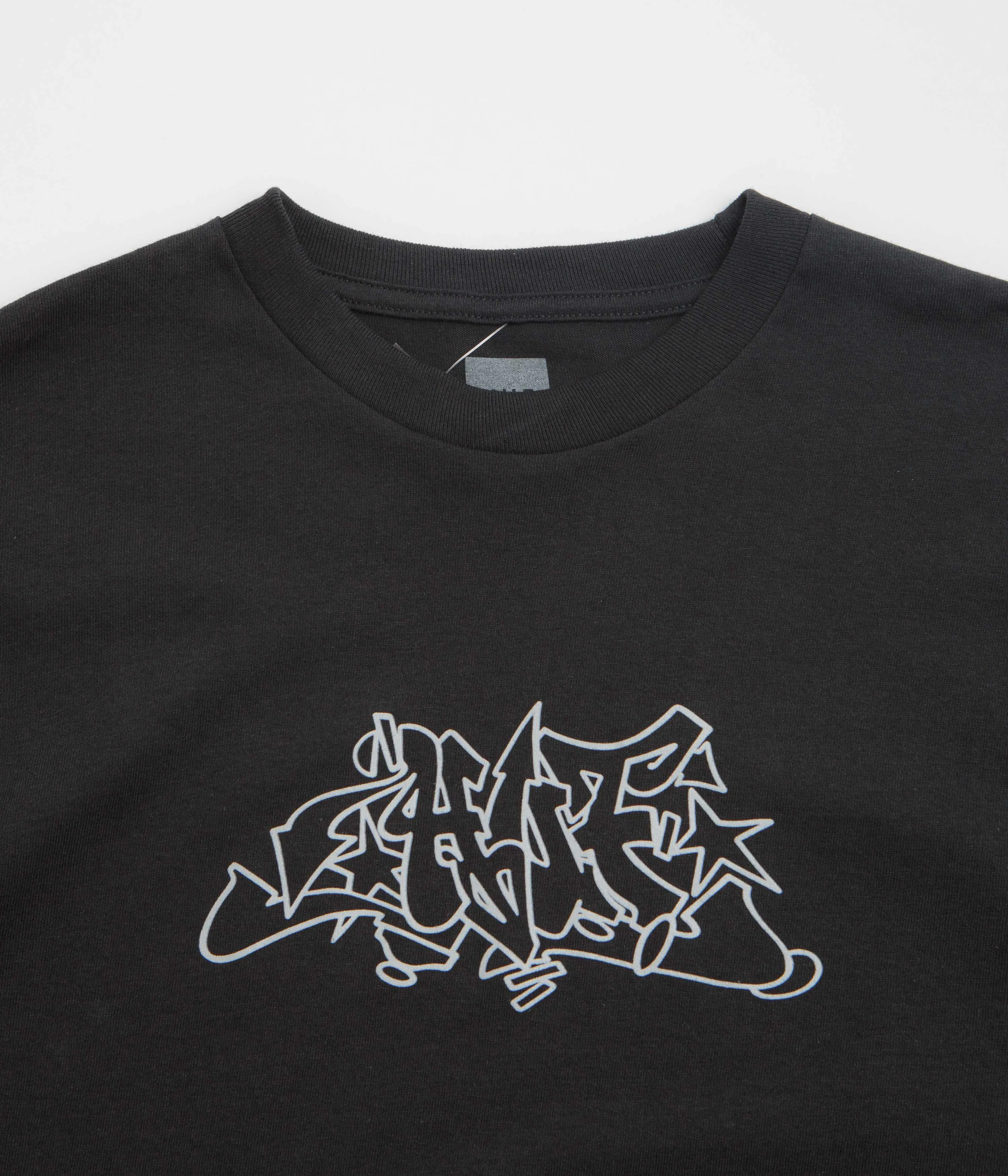 Pastel Shade Mid-waisted HUF Outlines T-Shirt - Black